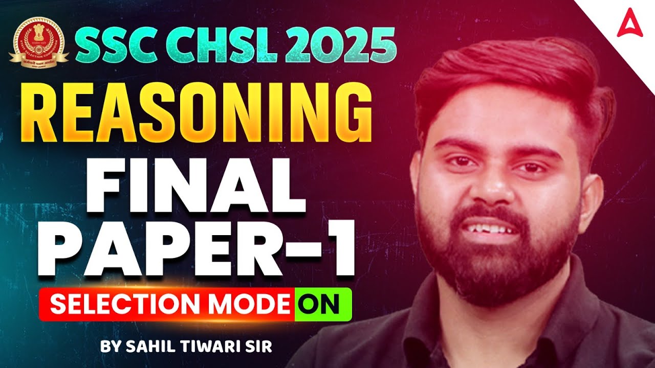 SSC CHSL Reasoning Classes 2025 | Expected Qs Part 1 🧠