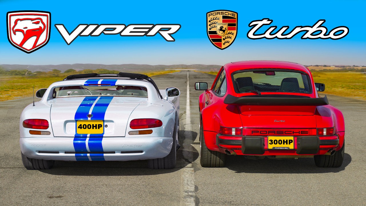Dodge Viper vs Porsche 911 Turbo Drag Race ๐
