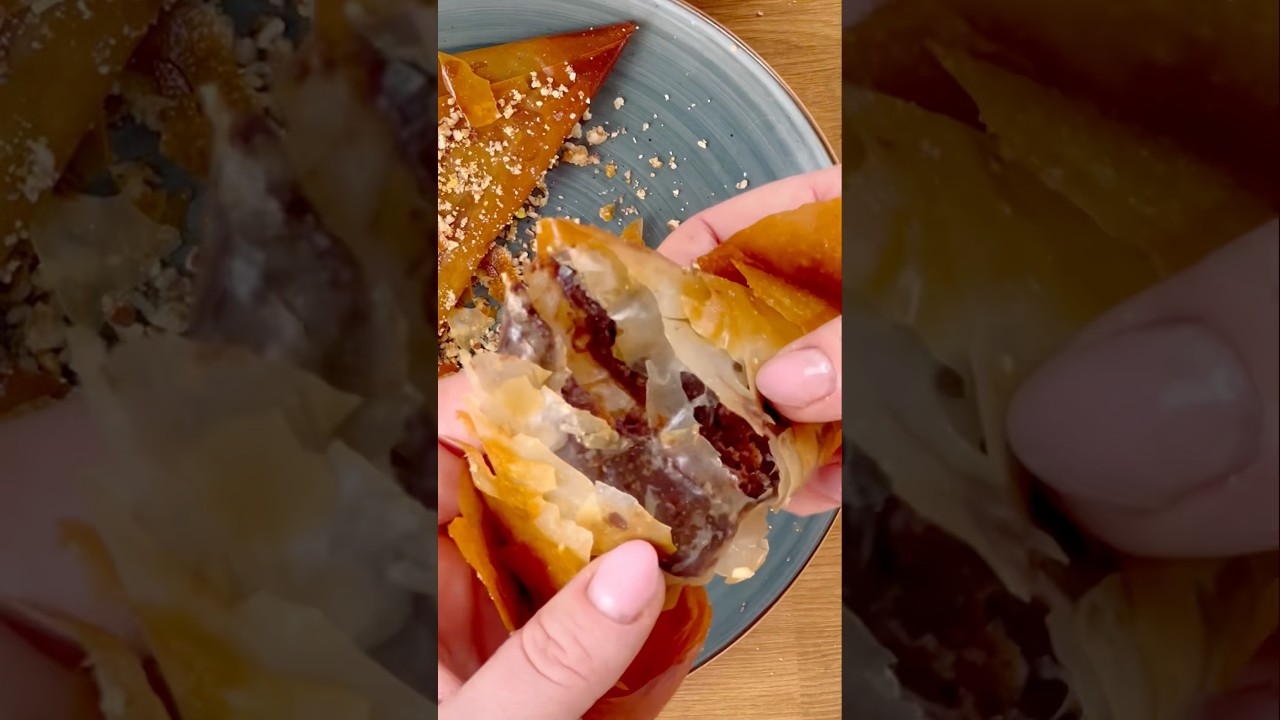 Szybkie i Chrupiące Trójkąciki z Filo z Nadzieniem Czekoladowym w Air Fryerze 🍫