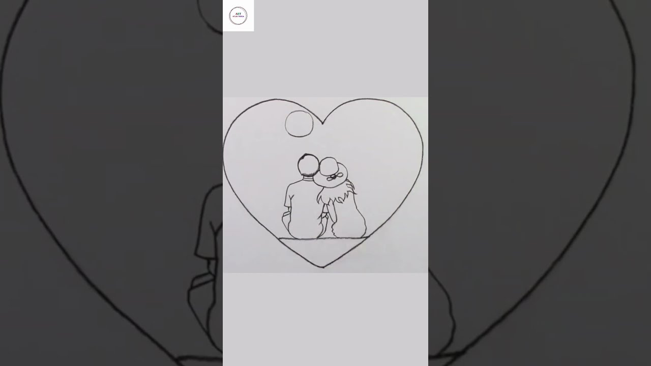 Easy Valentine's Day Drawing of Romantic Couple ✏️