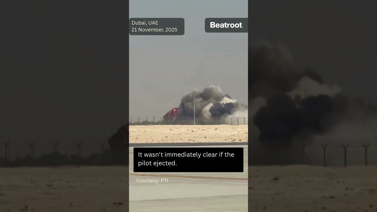 Tejas Jet Crashes at Dubai Air Show ✈️