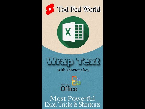 Wrap Text in excel with key || Excel Tips & Tricks 2022 || @todfodeducation
