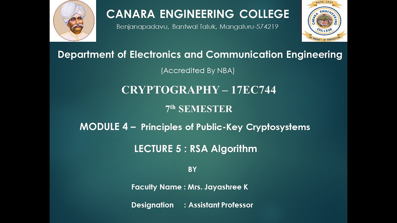 Master RSA Algorithm with Practical Examples | VTU CRYPTO 17EC744 M4 L5 π