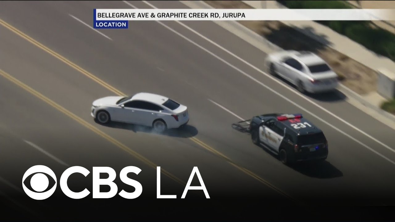 Hours-long standoff with pursuit suspect ends after crash as Riverside County deputies use grappler