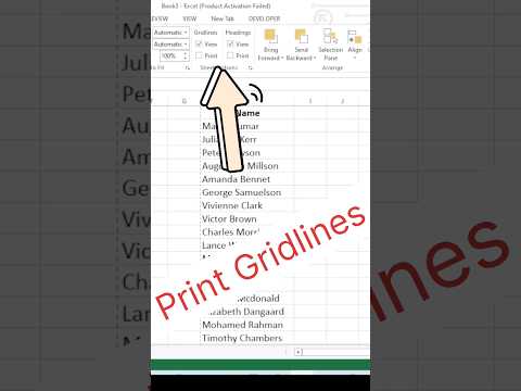 how to print with gridlines in excel | #excel
