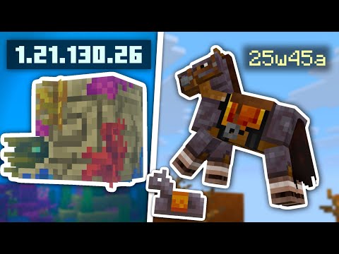 МАЙНКРАФТ 1.21.130.26! СНАПШОТ 25w45a - НЕЗЕРИТОВАЯ КОНСКАЯ БРОНЯ и НОВЫЙ НАУТИЛУС! 1.22 ОБЗОР!