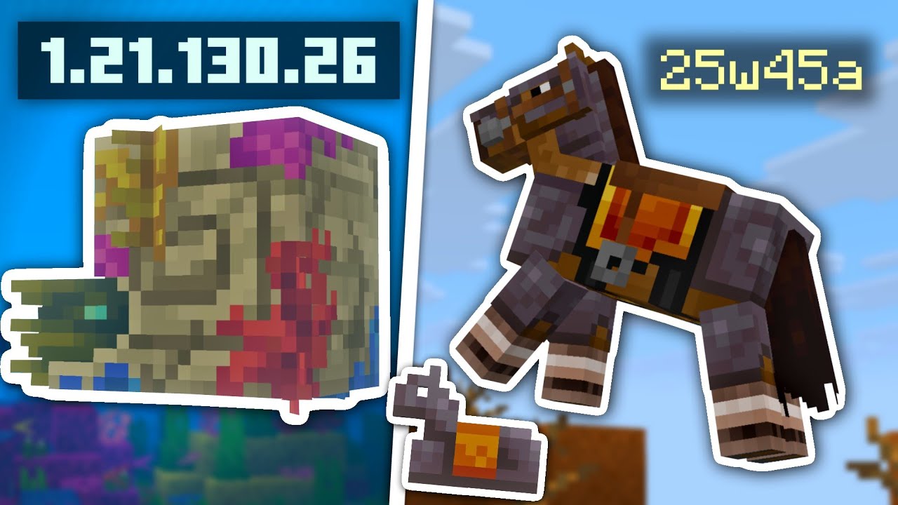 Minecraft 1.21.130.26 Snapshot 25w45a: Uncovered Horse Armor and New Nautilus! 1.22 Overview