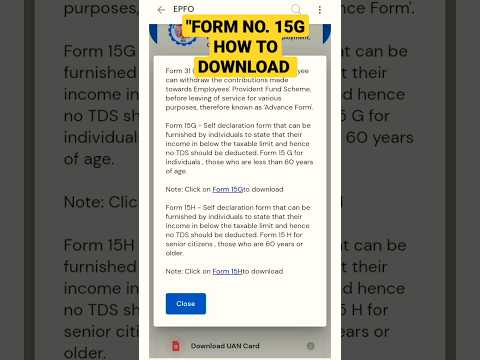 How to Download Form 15G