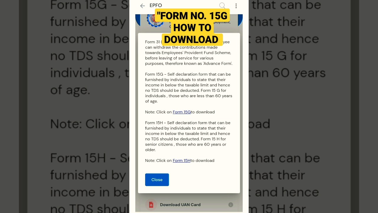 Easy Guide to Download Form 15G Online in Just a Few Clicks ✅
