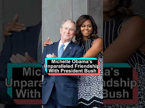 Michelle Obama's unparalleled friendship with President Bush.#foryou #celebrity #usa #fyp