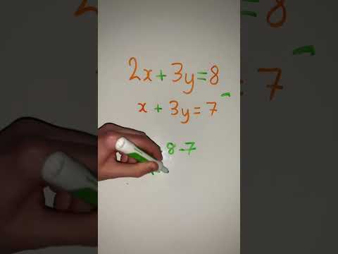How to solve SIMULTANEOUS EQUATIONS #shorts #maths