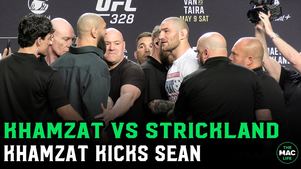 Khamzat Chimaev vs. Sean Strickland HEATED Face Off