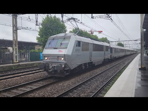 Gare De Saint Michel Sur Orge Passages D’Un BB 26017 Et Voitures Corail Toez #train #sncf #corail