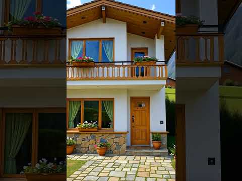 Casa de campo de dos pisos con balcón #casasdecampo