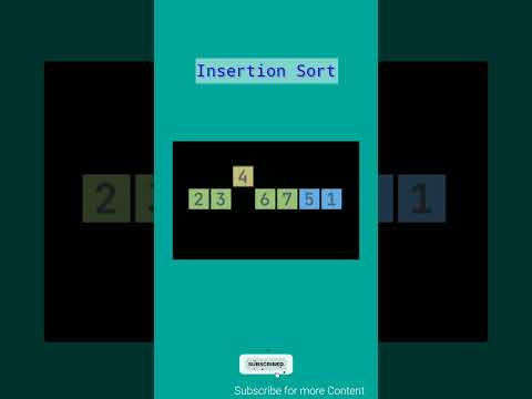 Insertion Sort Animation Video🚀 #algorithm #insertion #sorting #DSA #Way2Future