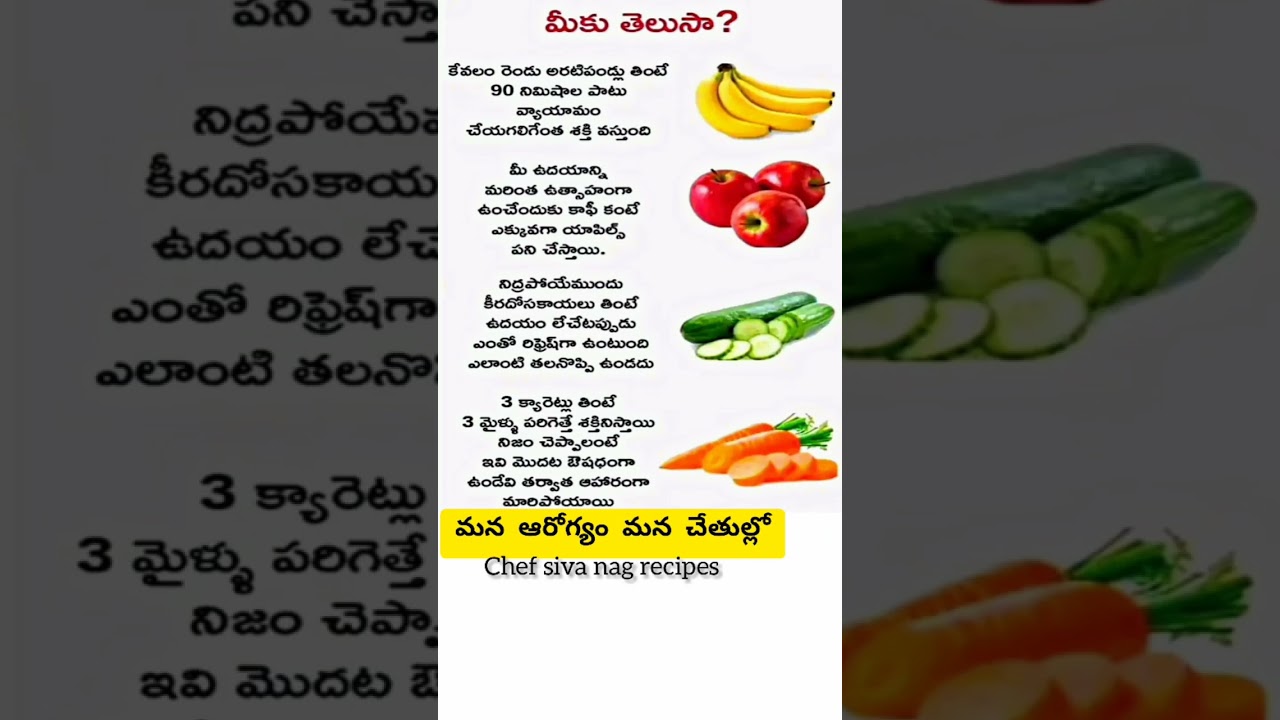 Health Tips in Telugu 🌿 | Short & Simple