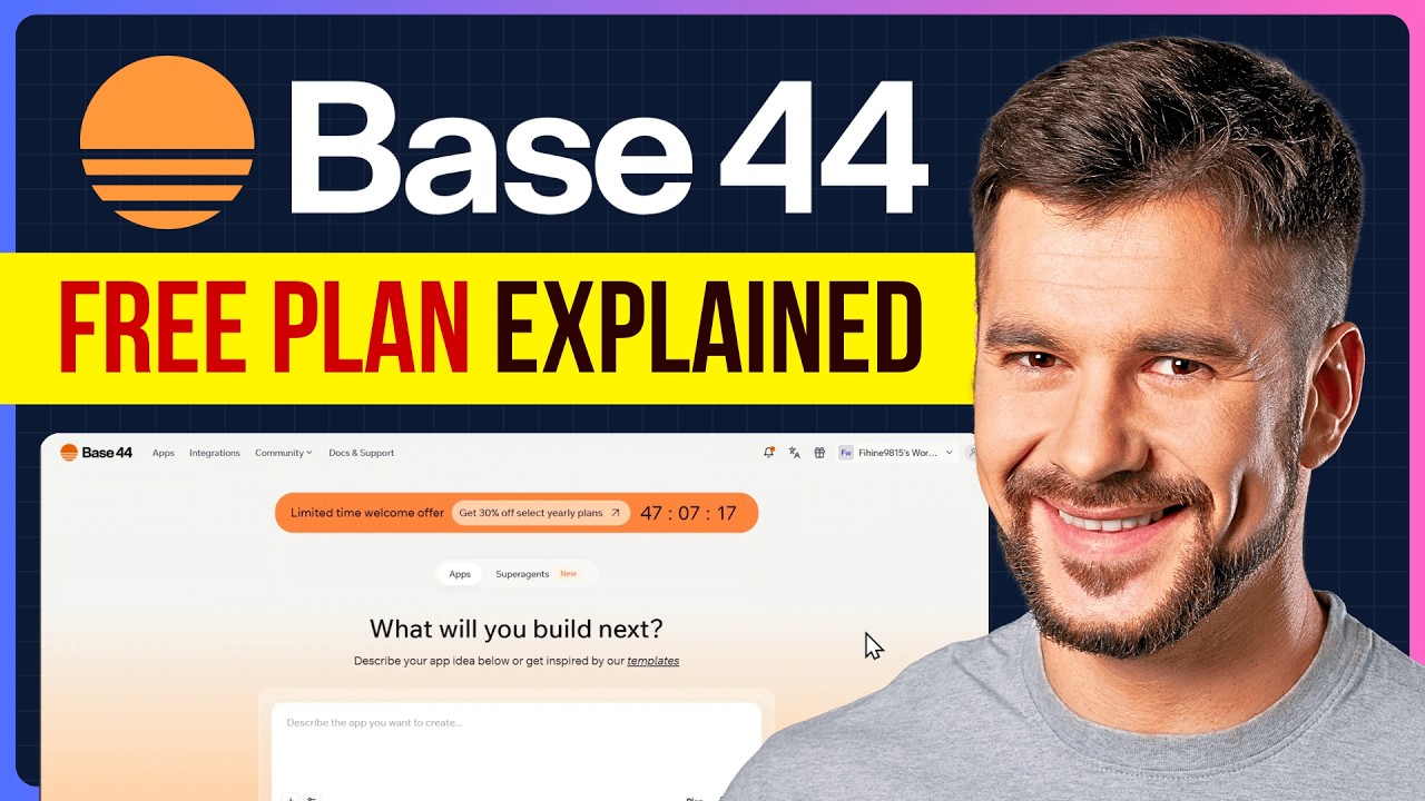 Base44 FREE Plan Explained - Credits, Features & Limitations | Base44 FREE Trial