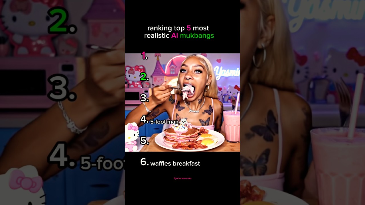 Top 6 Realistic AI Mukbangs 🤖