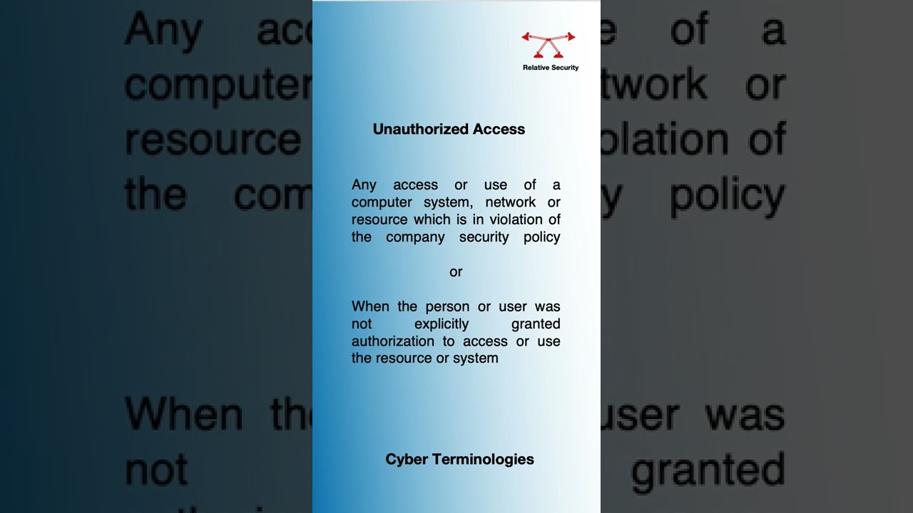 Cybersecurity Basics: Understanding Unauthorized Access & RTO 📡