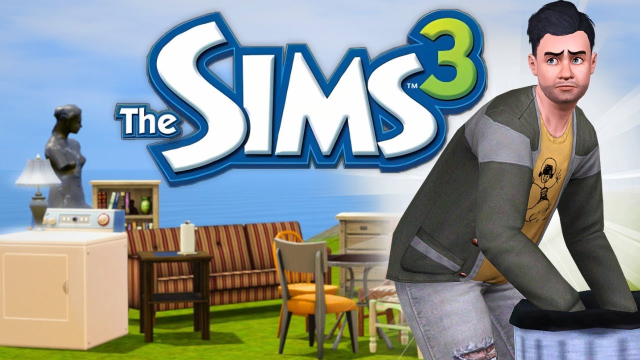 Trying to build a house by dumpster diving in The Sims 3