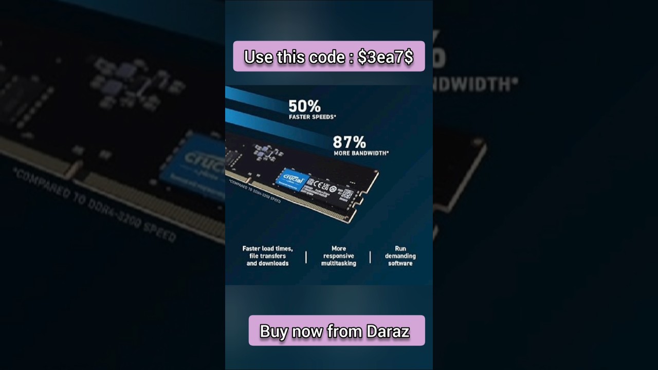 Crucial 8GB DDR5 RAM 4800MHz - Rs.6000 Deal 💻