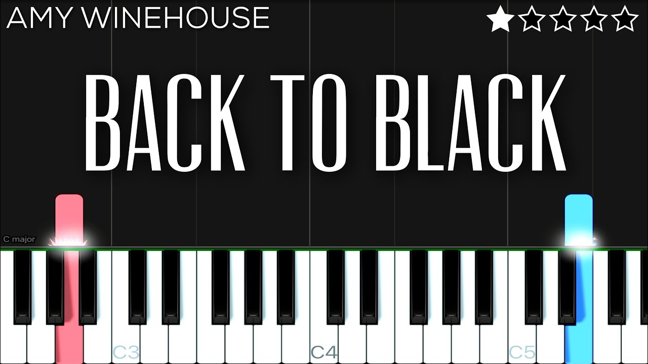 Amy Winehouse - Back To Black | Easy Piano Tutorial 🎹