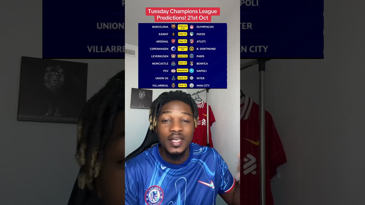 Champions League Predictions for Oct 21 ⚽