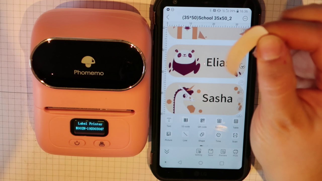 Mini Wireless Printer for Labels & Tags 📎
