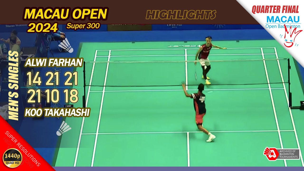Alwi Farhan vs Koo Takahashi | Macau Open 2024 | QF MS Highlights