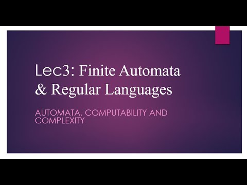 Automata & Regular Languages - Lecture 3