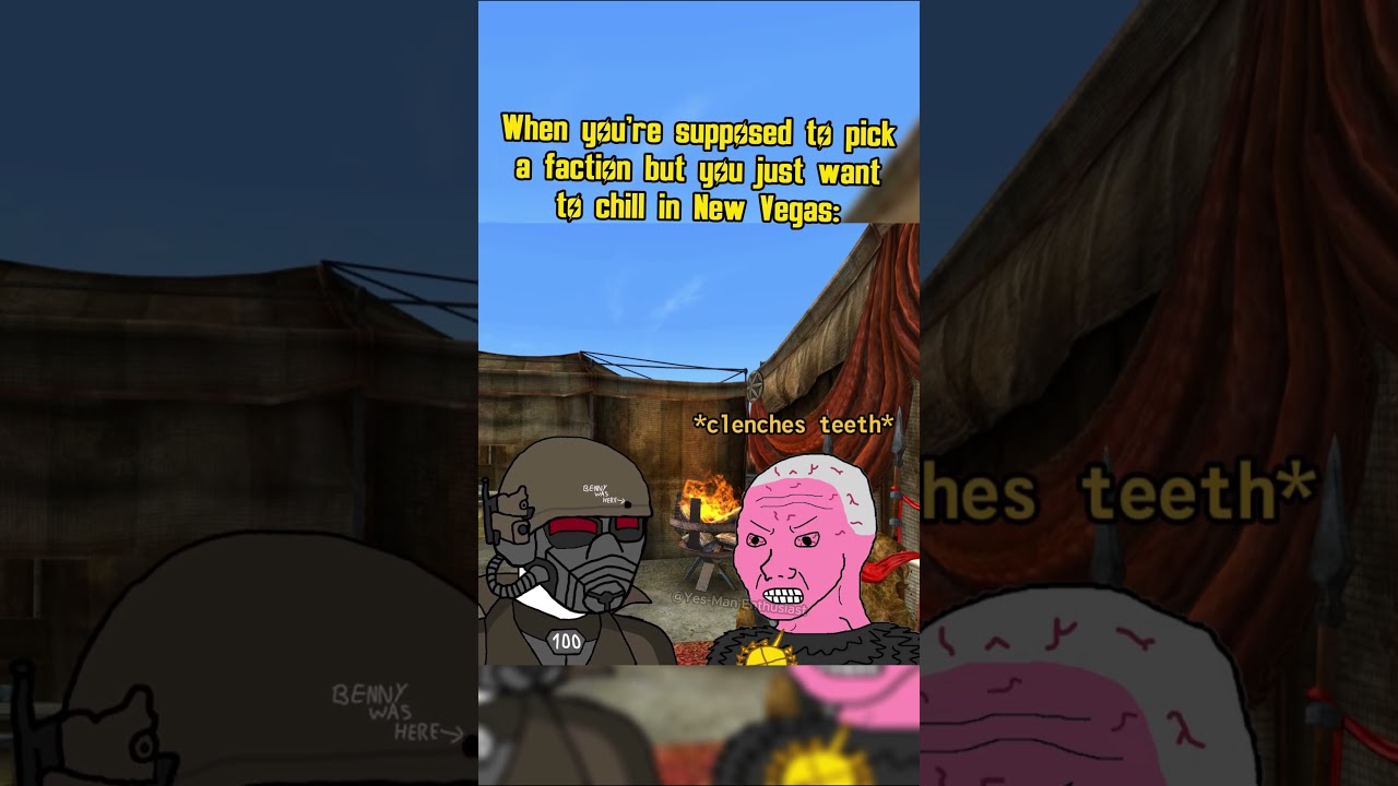 When you're supposed to pick a faction but you just want to chill in Fallout New Vegas: #memes