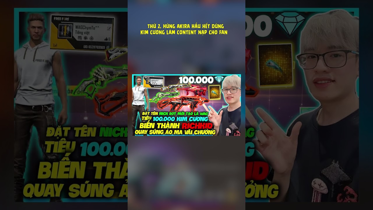 Hùng Akira - Top 1 Free Fire Đại Gia Không Vip 8! 🔥