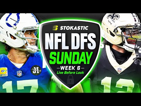 NFL DFS Live Before Lock | Week 6 NFL DFS Picks for DraftKings & FanDuel