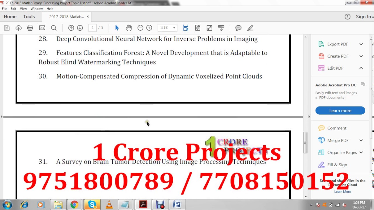 Top IEEE M.Tech & B.Tech Matlab Final Year Projects (2017-2018) – 1 Crore Ideas 💡
