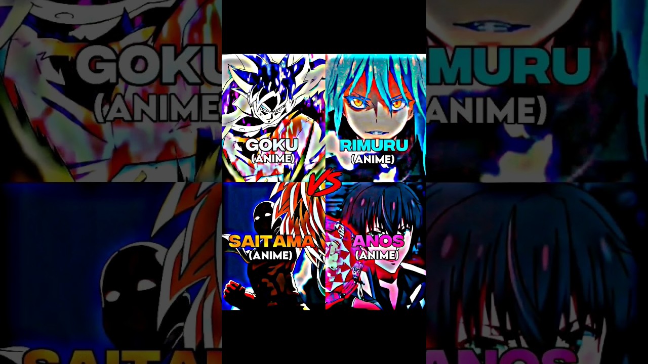 Anime Power Clash: Saitama, Anos, Goku & Rimuru ⚔️