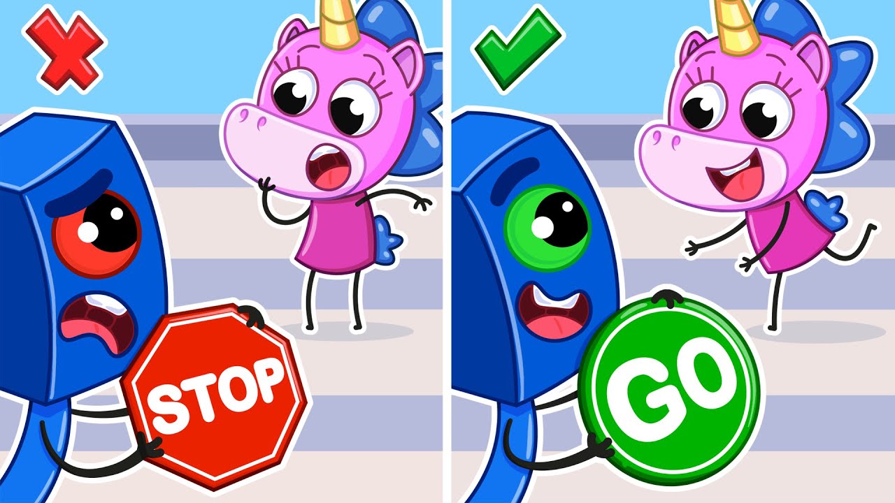 Traffic Safety for Kids! Road Rules & Lights 🚦