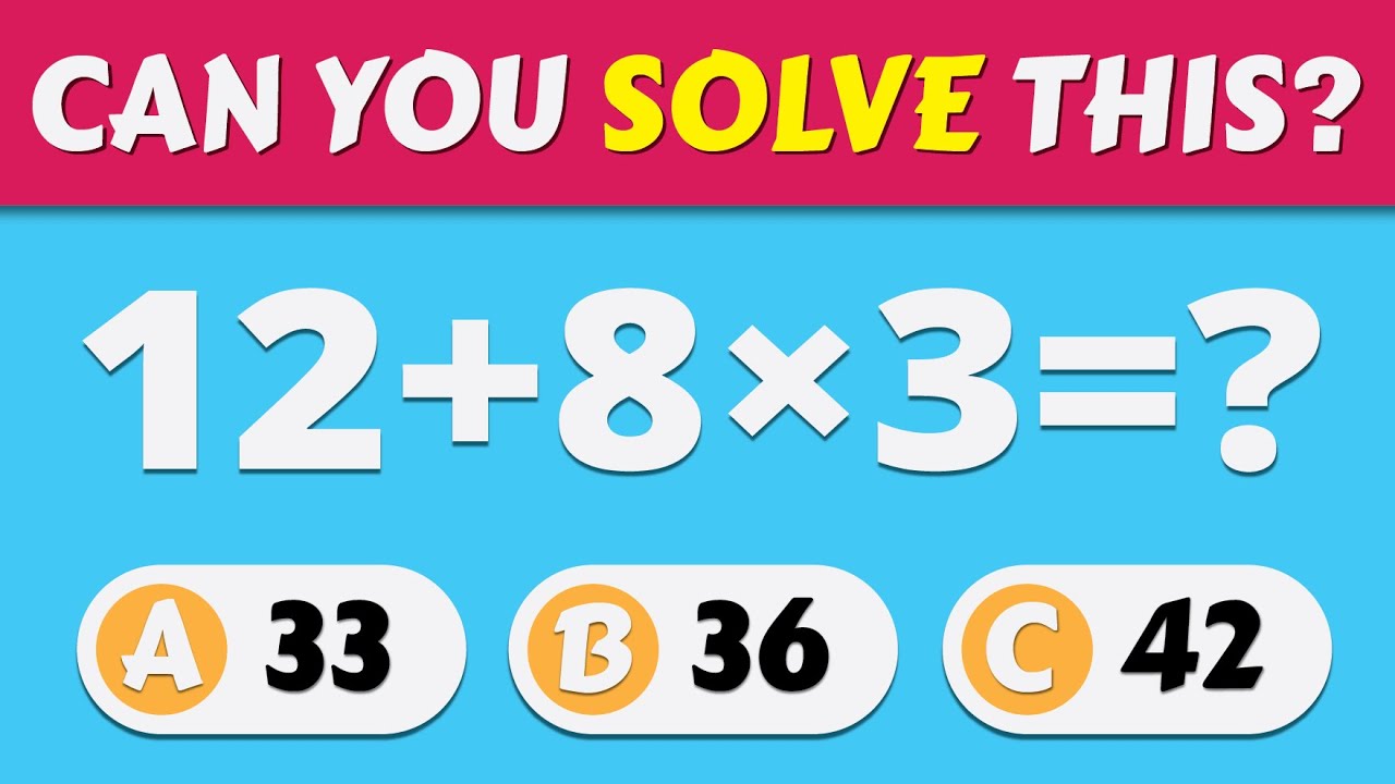 68 Mind-Bending Math IQ Questions – Can You Solve Them All? 🔥
