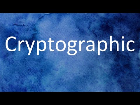 Pronunciation, meaning and usage of the word "Cryptographic". (in Hindi and English)