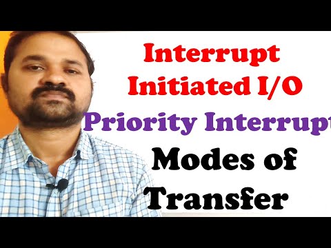 Interrupt Initiated I/O|Priority| Daisy Chaining|Parallel Priority Encoder|Cycle | Modes of Transfer