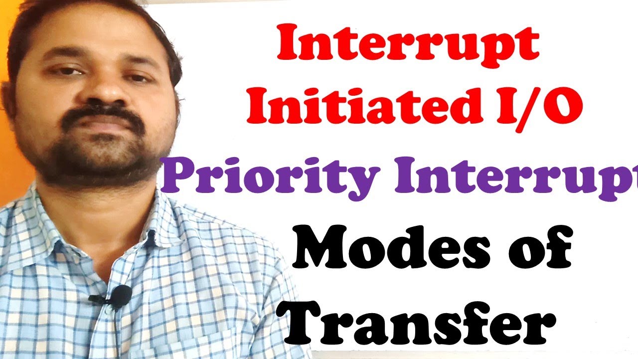 Overview of Interrupt Initiated I/O, Priority, Daisy Chaining, Parallel Priority Encoder, Cycle, and Modes of Transfer