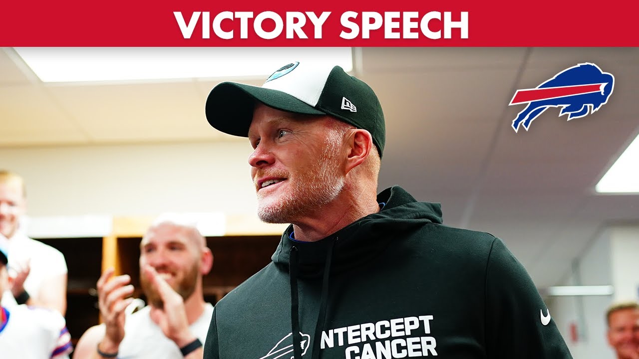 Sean McDermott Celebrates Bills' Win Over Chiefs 🏈