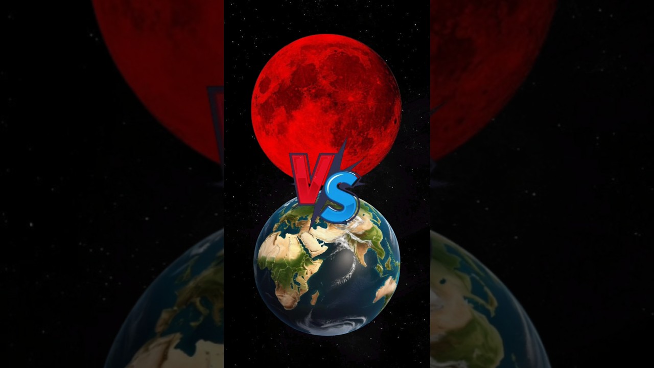Blood Moon vs Earth π | Space Showdown #shorts