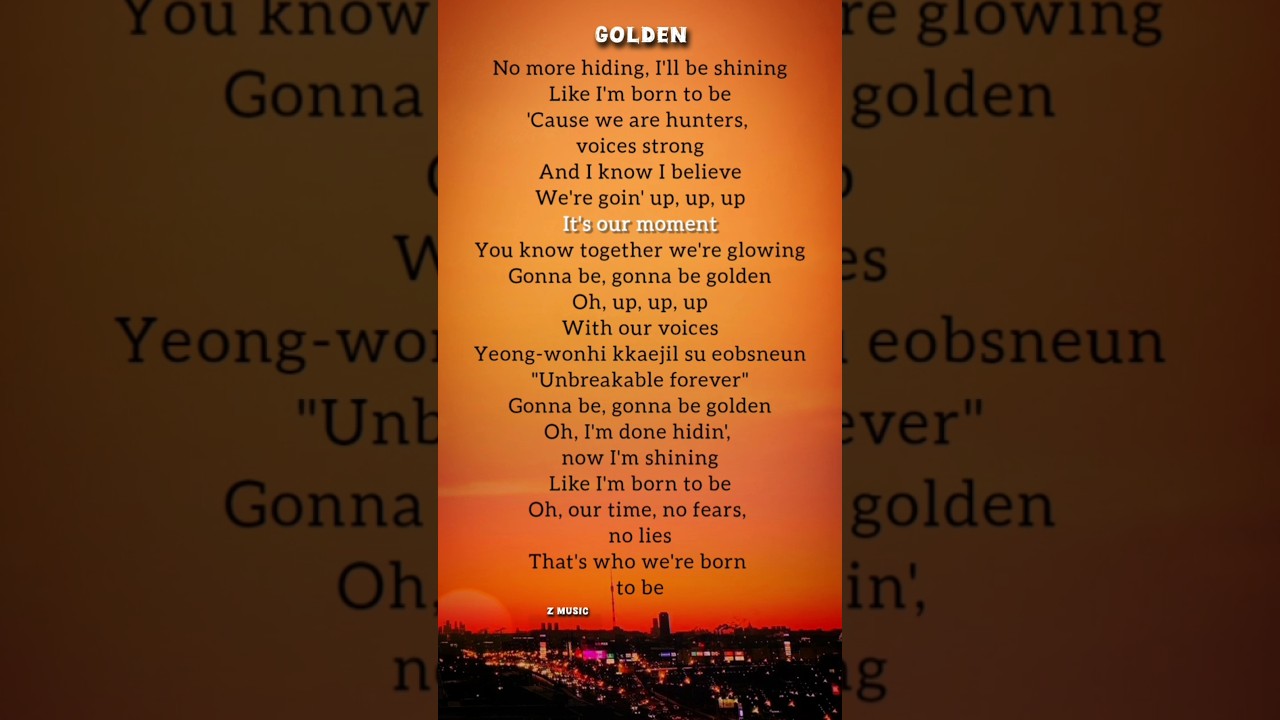 Learn English with Huntrix's 'Golden' 🎶 - KPop Demon Hunters Lyrics Practice