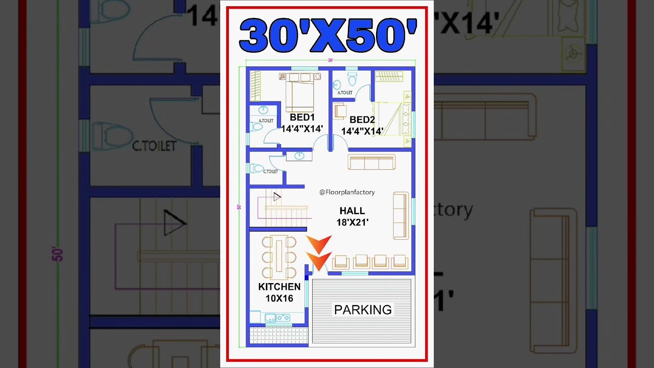 East Facing 3BHK House Plan | 1500 Sq Ft, Vastu Compliant