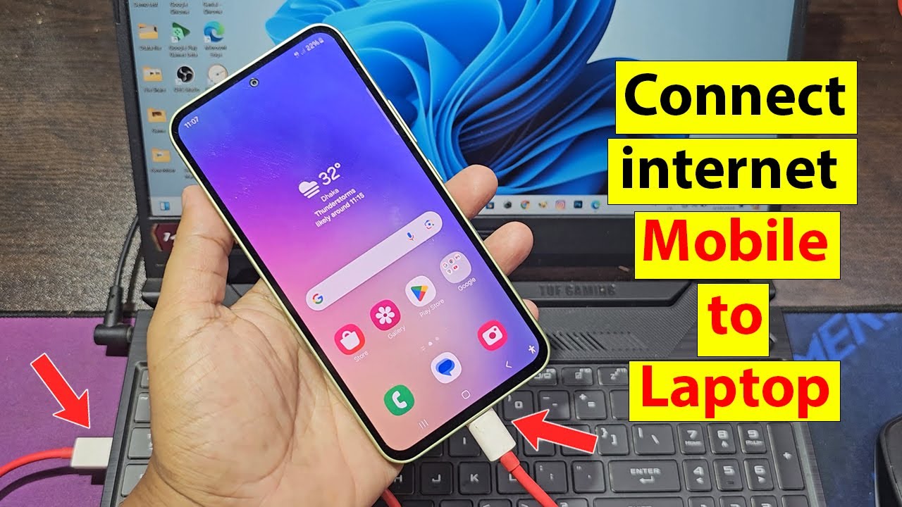 Connect Mobile Internet to Laptop via USB 📱💻