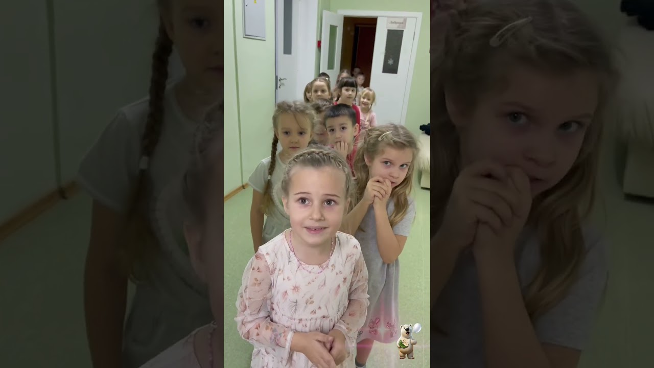 Белый мишка поздравил малышку в садике 🧸