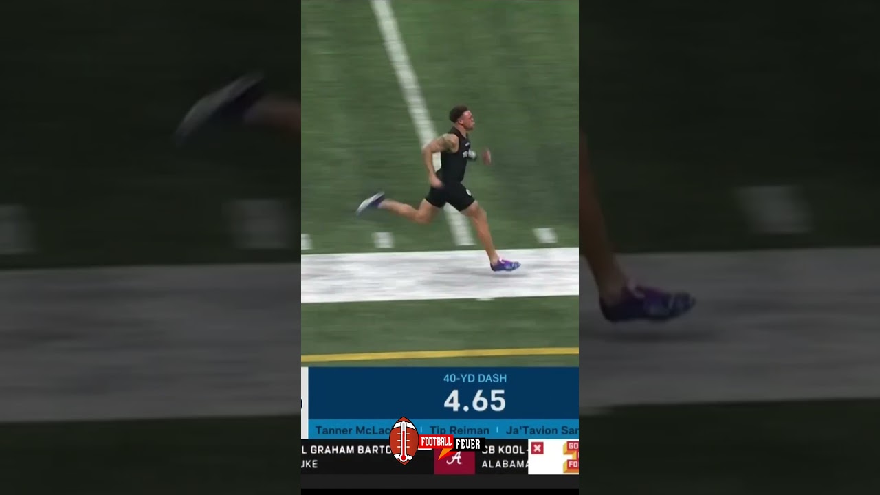 Theo Johnson's Impressive 40-Yard Dash at NFL Combine 🏃‍♂️
