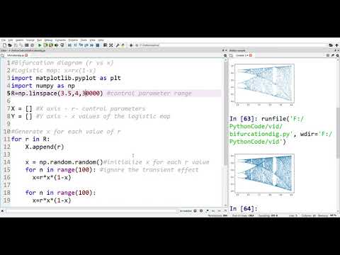 Bifurcation diagram for logistic map || 1D chaotic map using Python