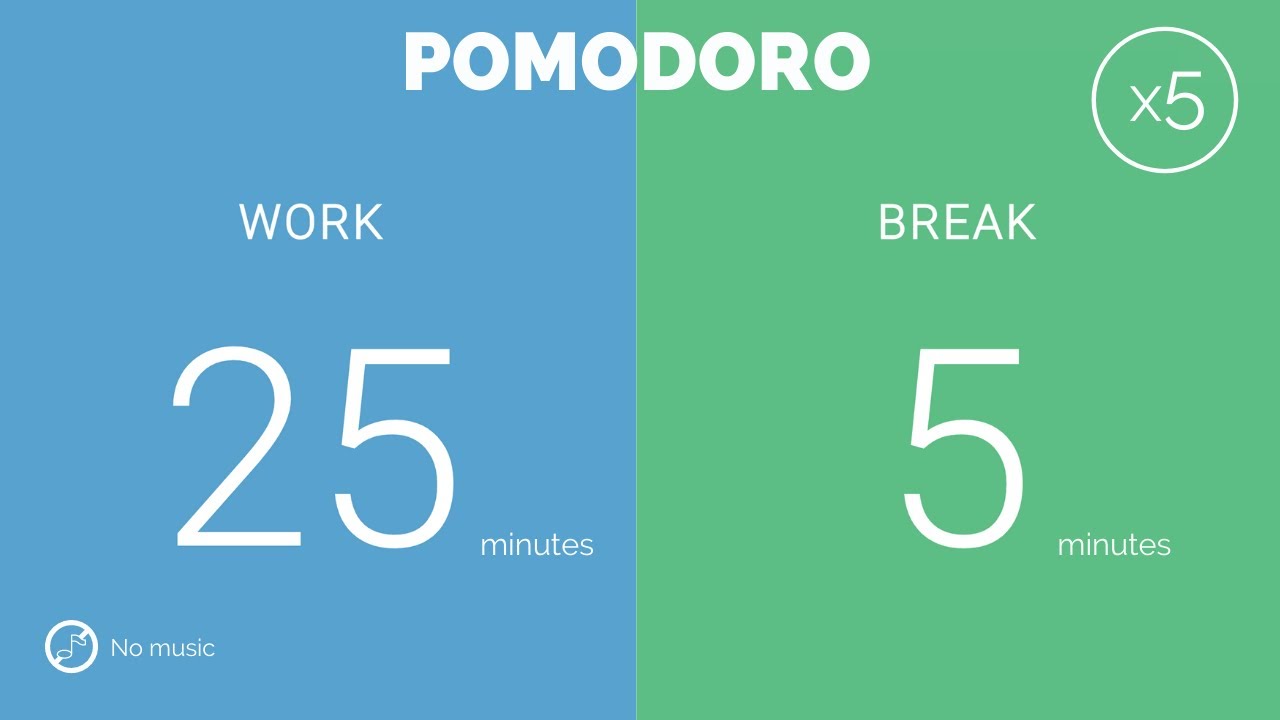 25/5 Pomodoro Timer for Focus & Study 🔔