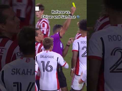 Referee YELLOW CARDS vs. heated @chivas and @sjearthquakes
